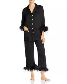 Sleeper Feather Trim Pajama Set - 100  Exclusive Women - Bloomingdale s at Bloomingdales